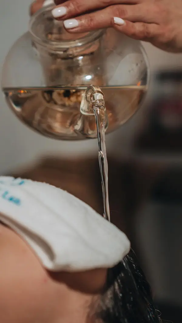 Head Spa ritüeli, yakın çekim