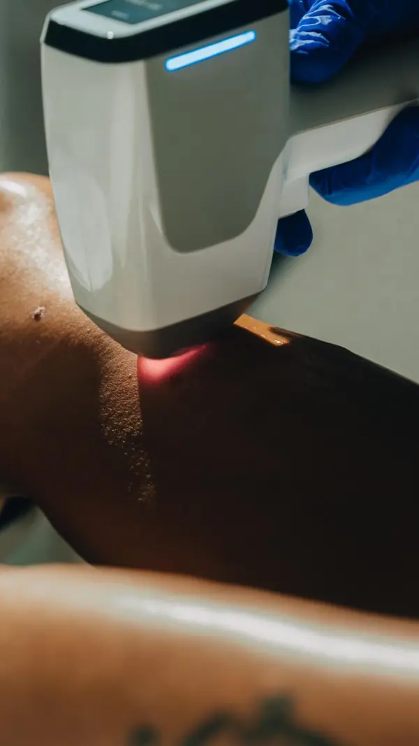 Lazer epilasyon başlığıyla uygulama